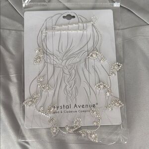 Silver Leaf Bridal Hair Vine